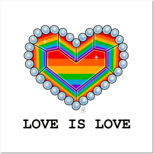 Love is Love LGBTQ Rainbow Pride Posters and Art